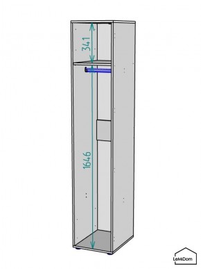 Шкаф Linnea MHR-1 2050х400х510 (Белый-М 11.1.1) в Карталах - kartaly.mebel24.online | фото 3
