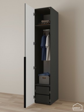 Шкаф Linnea MHR-1-3 2050х400х510 (Графит-М 11.1.25) в Карталах - kartaly.mebel24.online | фото 5