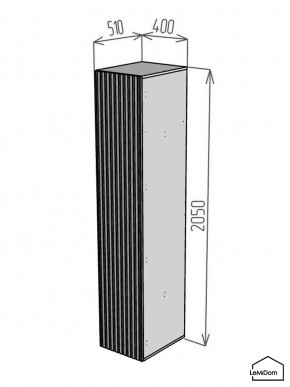 Шкаф Linnea MHR-1-4 2050х400х510 (ДВ-М 11.1.25) в Карталах - kartaly.mebel24.online | фото 2