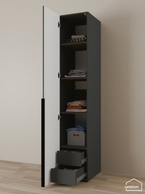 Шкаф Linnea MHR-1-4 2050х400х510 (Графит-М 11.1.25) в Карталах - kartaly.mebel24.online | фото 6