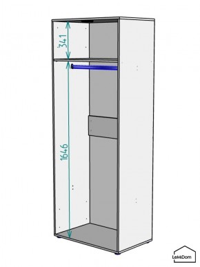 Шкаф Linnea MHR-2 2050х800х510 (Белый-М 11.1.1) в Карталах - kartaly.mebel24.online | фото 3