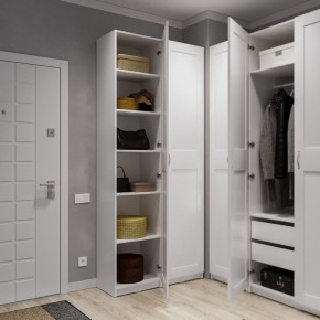 Шкаф МАКС однодверный узкий, цвет белый в Карталах - kartaly.mebel24.online | фото 4