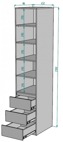 Шкаф Мальта H161 в Карталах - kartaly.mebel24.online | фото 2