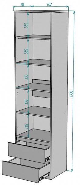 Шкаф Мальта H163 в Карталах - kartaly.mebel24.online | фото 2