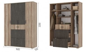 Шкаф Нельсон ШК03 Дуб каньон/железный камень в Карталах - kartaly.mebel24.online | фото 2