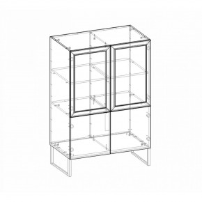Шкаф низкий (2 стеклодвери) Марсель в Карталах - kartaly.mebel24.online | фото 4