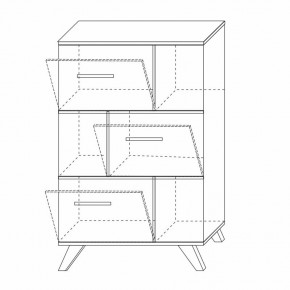 Шкаф низкий с нишами Вега Скандинавия в Карталах - kartaly.mebel24.online | фото 3