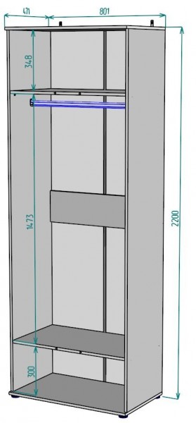 Шкаф Ольга H58 в Карталах - kartaly.mebel24.online | фото 2