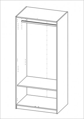 Шкаф ОРИОН двухдверный, цвет Дуб Венге в Карталах - kartaly.mebel24.online | фото 2