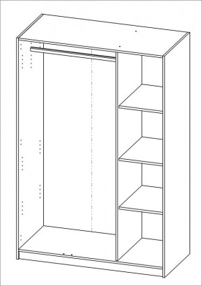 Шкаф ОРИОН трехдверный, цвет Дуб Венге в Карталах - kartaly.mebel24.online | фото 3