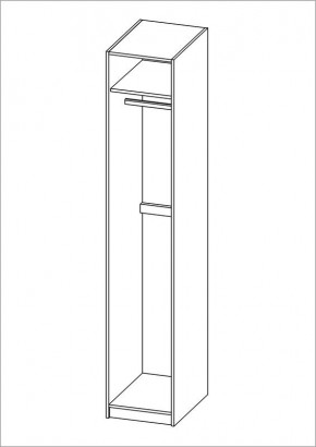 Шкаф ПЕГАС однодверный с рамочным фасадом, цвет белый в Карталах - kartaly.mebel24.online | фото 3