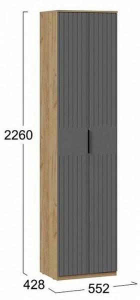 Шкаф платяной Хилтон Исп. 2 в Карталах - kartaly.mebel24.online | фото 6