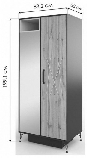 Шкаф платяной Нобира в Карталах - kartaly.mebel24.online | фото 2