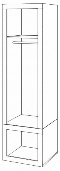 Шкаф платяной Toivo ТОЙ ШК 60/60 Д в Карталах - kartaly.mebel24.online | фото 2