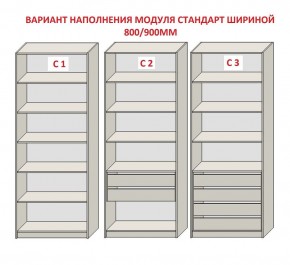 Шкаф распашной серия «ЗЕВС» (PL3/С1/PL2) в Карталах - kartaly.mebel24.online | фото 6