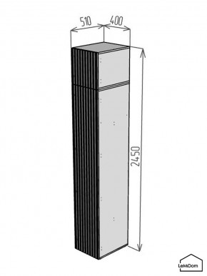 Шкаф с антресолью Linnea MHR-1A-2 2450х400х510 (Белый-М 11.1.2) в Карталах - kartaly.mebel24.online | фото 2