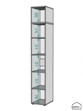 Шкаф с антресолью Linnea MHR-1A-2 2450х400х510 (Белый-М 11.1.2) в Карталах - kartaly.mebel24.online | фото 3