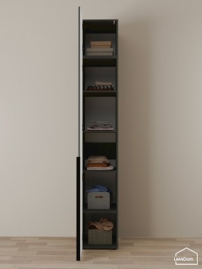 Шкаф с антресолью Linnea MHR-1A-2 2450х400х510 (Графит-М 11.1.25) в Карталах - kartaly.mebel24.online | фото 4