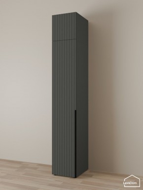 Шкаф с антресолью Linnea MHR-1A-4 2450х400х510 (Графит-М 11.1.25) в Карталах - kartaly.mebel24.online | фото 1
