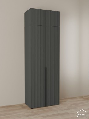 Шкаф с антресолью Linnea MHR-2A-1 2450х800х510 (Графит-М 11.1.25) в Карталах - kartaly.mebel24.online | фото 1