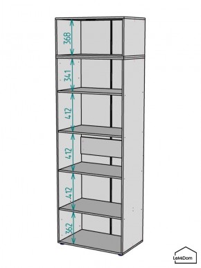 Шкаф с антресолью Linnea MHR-2A-2 2450х800х510 (ДВ-М 11.1.25) в Карталах - kartaly.mebel24.online | фото 3