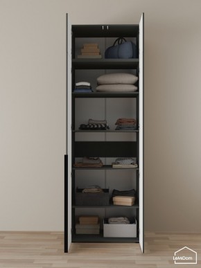 Шкаф с антресолью Linnea MHR-2A-2 2450х800х510 (Графит-М 11.1.25) в Карталах - kartaly.mebel24.online | фото 4