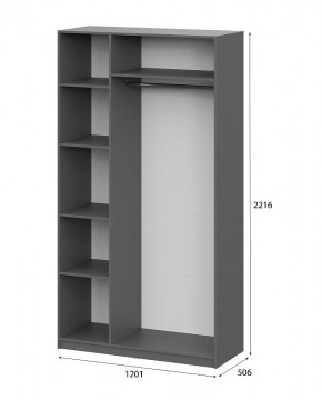 Шкаф ШК-5 (1200) Графит серый в Карталах - kartaly.mebel24.online | фото 5