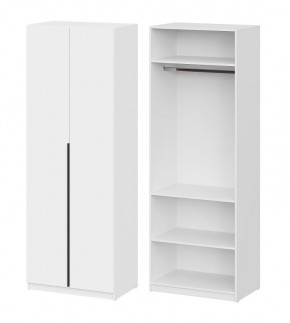 Шкаф ШК-5 + 2 полки (800) Белый текстурный в Карталах - kartaly.mebel24.online | фото