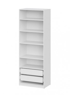 Шкаф ШК-5 + 4 полки + ящики (800) Белый текстурный в Карталах - kartaly.mebel24.online | фото