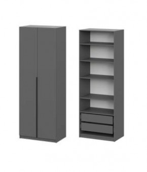 Шкаф ШК-5 + 4 полки + ящики (800) Графит в Карталах - kartaly.mebel24.online | фото