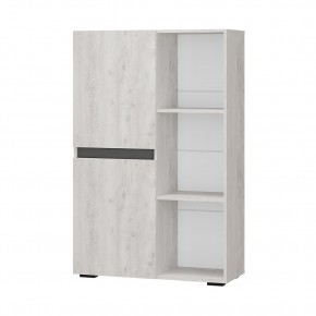 Шкаф стеллаж Мрия ШК-16 (Бетон пайн светлый/Графит) в Карталах - kartaly.mebel24.online | фото
