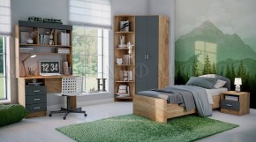 МАРТИНА Шкаф угловой (Графит/Дуб крафт) в Карталах - kartaly.mebel24.online | фото 3