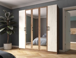 Шкаф Вегас 2000 Дуб крафт табачный/Дуб крафт белый в Карталах - kartaly.mebel24.online | фото 1