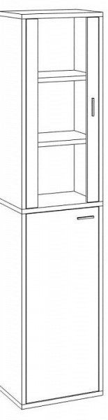 Шкаф-витрина Домино СУ(ш1в2)+1ФГ+1ФС в Карталах - kartaly.mebel24.online | фото 3