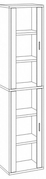 Шкаф-витрина Домино СУ(ш1в2)+2ФС в Карталах - kartaly.mebel24.online | фото 3