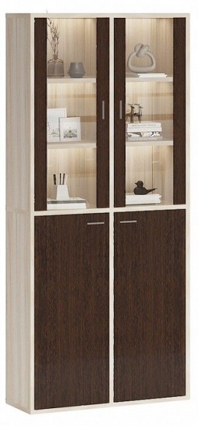 Шкаф-витрина Домино СУ(ш2в2)+2ФС+2ФГ в Карталах - kartaly.mebel24.online | фото 2