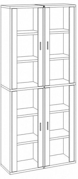 Шкаф-витрина Домино СУ(ш2в2)+4ФС в Карталах - kartaly.mebel24.online | фото 3