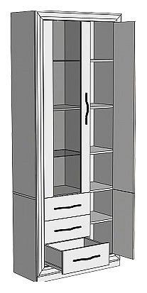 Шкаф-витрина Нобиле ШВтВ-ФСД-БЯН в Карталах - kartaly.mebel24.online | фото 2