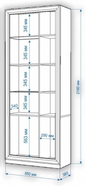 Шкаф-витрина Нобиле ШВтВ-ФСД-БЯН в Карталах - kartaly.mebel24.online | фото 3
