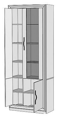 Шкаф-витрина Нобиле ШВтВ-ФСД-ФГК в Карталах - kartaly.mebel24.online | фото