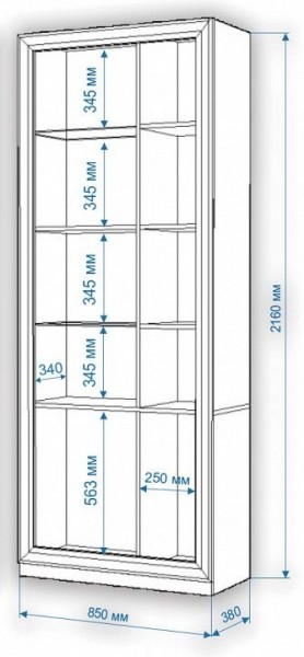 Шкаф-витрина Нобиле ШВтВ-ФСД-ФГК в Карталах - kartaly.mebel24.online | фото 3