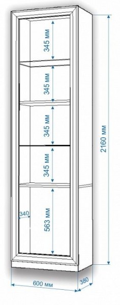 Шкаф-витрина Нобиле ВтВ-ФСД-БЯН в Карталах - kartaly.mebel24.online | фото 2