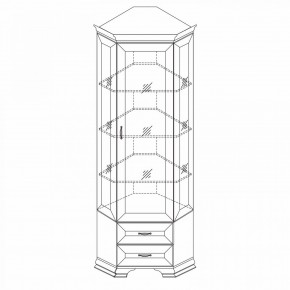 Шкаф-витрина угловой Сиена в Карталах - kartaly.mebel24.online | фото 2