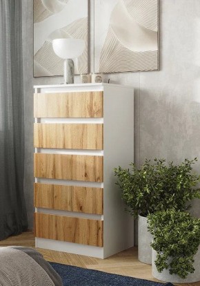 Спальный гарнитур Парус (Белый/Вотан) 1400 (Вариант-2) в Карталах - kartaly.mebel24.online | фото 15