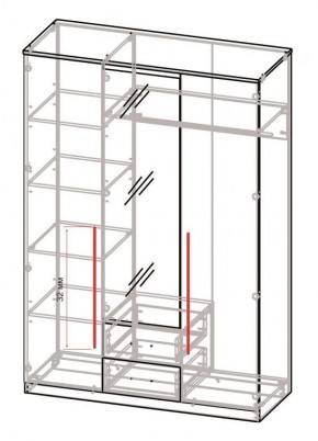 Спальный гарнитур Роксана (модульный) ЯШС в Карталах - kartaly.mebel24.online | фото 5