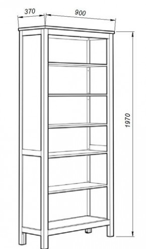 Стеллаж 00 Кантри, массив сосны, цвет белый в Карталах - kartaly.mebel24.online | фото 3
