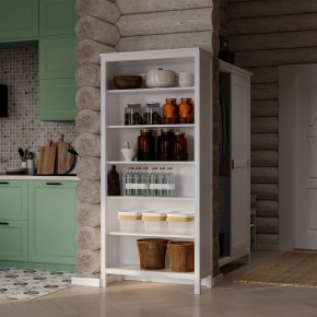 Стеллаж 00 Кантри, массив сосны, цвет белый в Карталах - kartaly.mebel24.online | фото 4