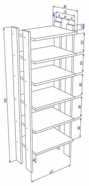 Стеллаж для обуви Cross СТЕЛ1 в Карталах - kartaly.mebel24.online | фото 3