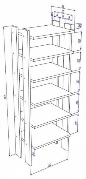 Стеллаж для обуви Cross СТЕЛ1 в Карталах - kartaly.mebel24.online | фото 4