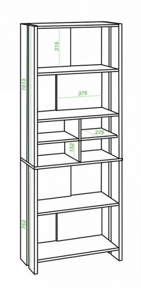 Стеллаж Домино Lite СТЛ-ОВХ в Карталах - kartaly.mebel24.online | фото 2